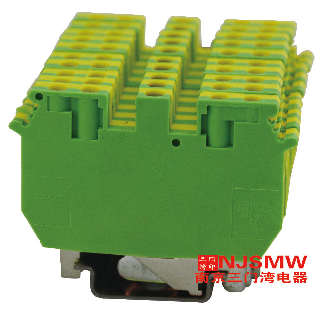 WUDK4-PE 雙進雙出接地端子 WUDK4-PE 雙進雙出接地端子